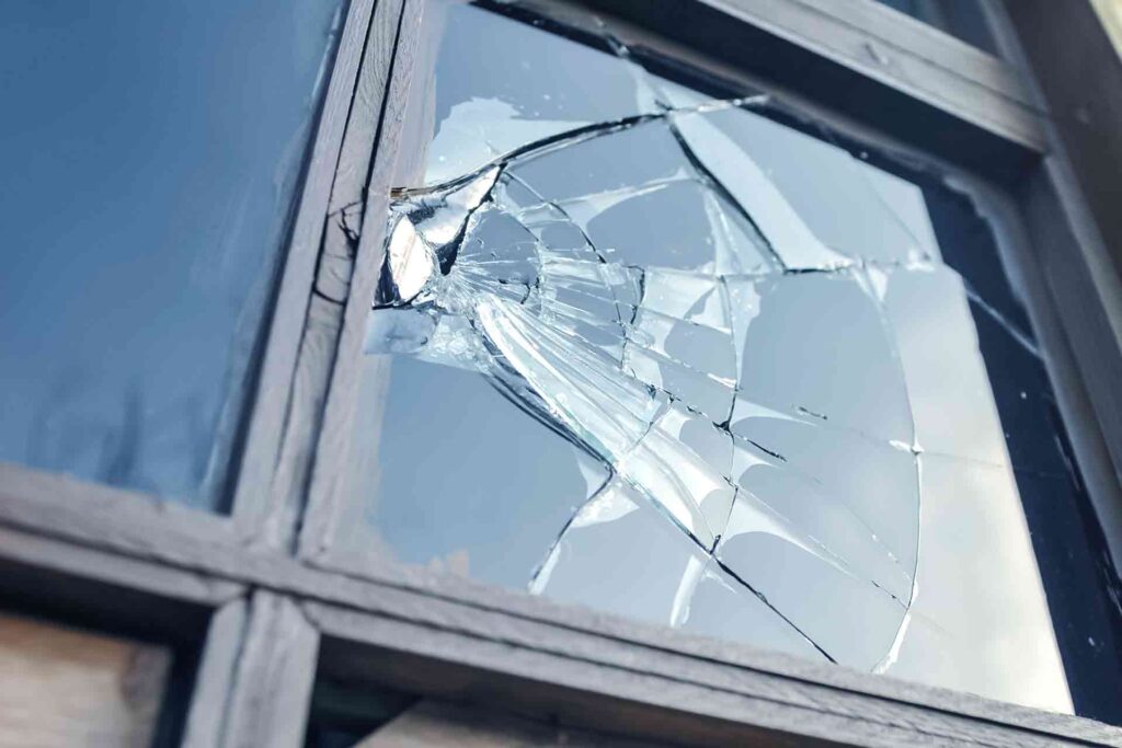 Broken Glass Window